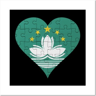 Macanese Jigsaw Puzzle Heart Design - Gift for Macanese With Macau Roots Posters and Art